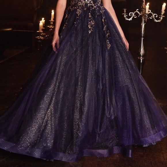Cinderella Divine CD955: Enchanting Lace and Glitter Ballgown for Unforgettable Occasions